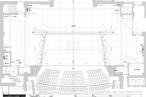 大ホール 平面図 反射板（中編成）1：100