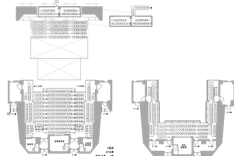 中劇場 客席図 ポディウム形式