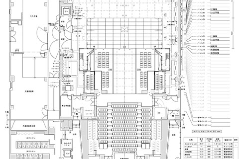 中劇場 平面図 スラスト形式