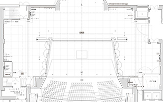 大ホール　平面図　反射板（中編成）1：100