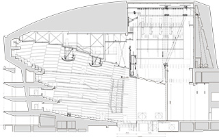 断面図　反射板（中編成）1：200