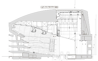 大ホール　断面図　反射板（大編成）1：200