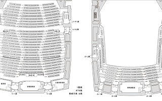 大ホール　1階席 2階席 基本客席図