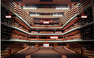 大ホール　レーザー照射禁止エリア