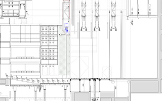 断面図　8間プロセニアム形式（基本舞台）