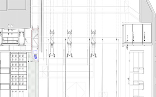 中劇場　断面図　6間プロセニアム形式