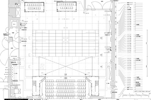 平面図 6間プロセニアム形式